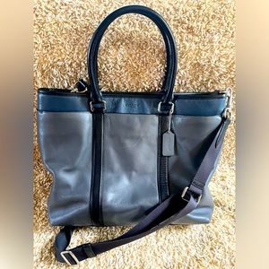 Coach- leather work satchel/laptop/brief bag